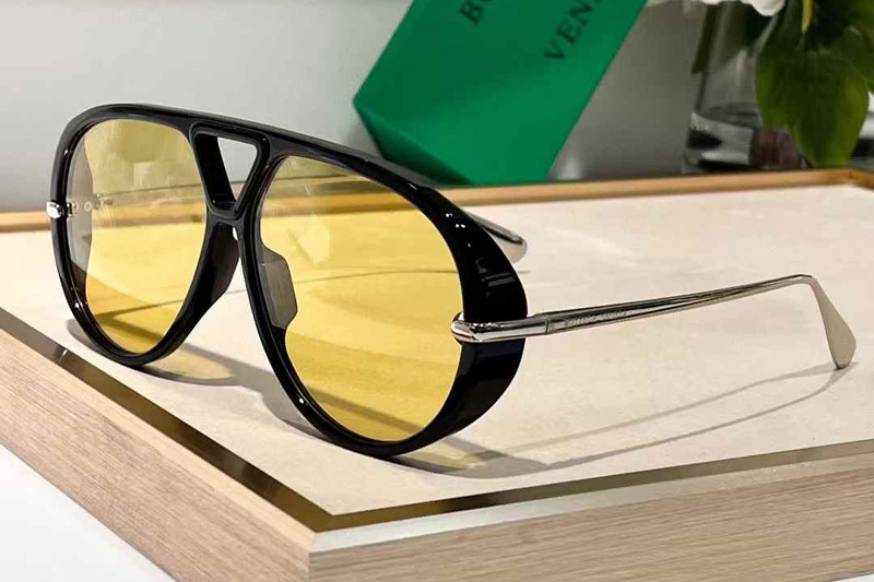 BV1274S Sunglasses Black Silver Yellow