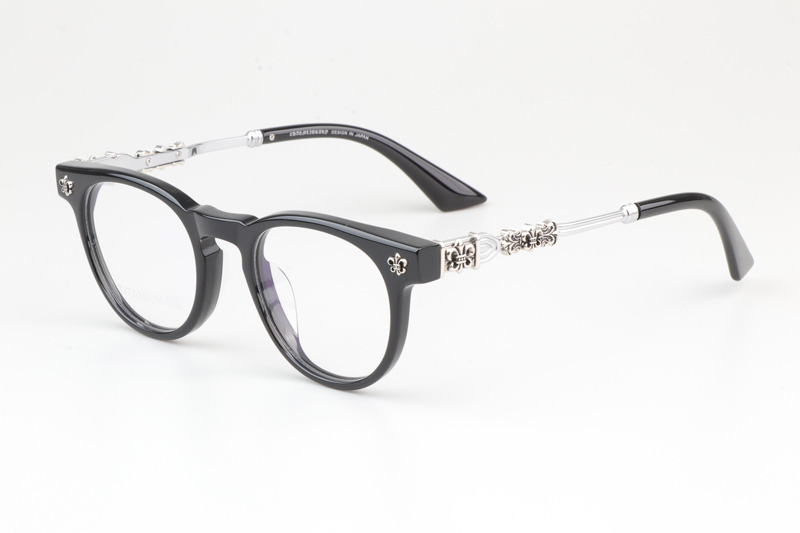 CH8219 Eyeglasses Black Silver